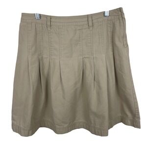 Old Navy Khaki Cargo Pleated Skirt Size 8 Women's Casual Utility‎ Pocket Details